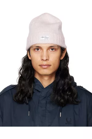 RAF SIMONS Men Beanies - Off-White Mohair Beanie
