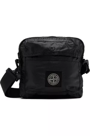 Stone Island Men Bags - Black Mussola Gommata Pouch