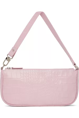 By Far Women Shoulder Bags - Pink Croc Rachel Bag