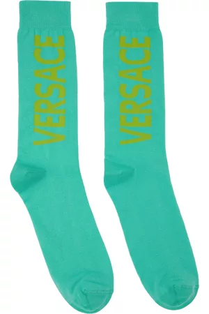 VERSACE Men Socks - Green Logo Socks