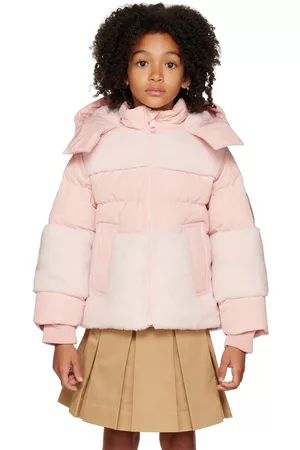 Burberry Kids Pink Thomas Bear Down Jacket