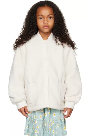 Stella McCartney Fleece Jackets - Kids White Teddy Bomber Jacket