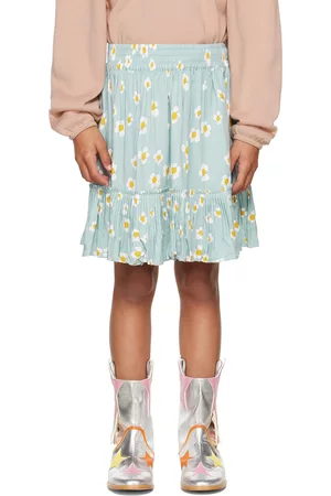 Stella McCartney Girls Printed Skirts - Kids Blue Daisy Print Skirt