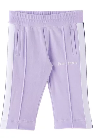 Palm Angels Pants - Baby Purple Stripe Trim Track Pants