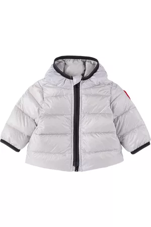 Canada Goose Ski Suits - Baby White Down & Shearling Snowsuit