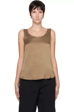 Max Mara Women Tank Tops - Tan Pan Tank Top