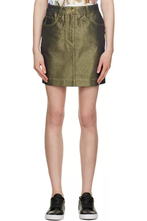 Moschino Women Mini Skirts - Gold Metallic Miniskirt