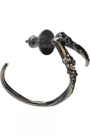 Chin Teo Men Stud Earrings - Black Khopesh Earring