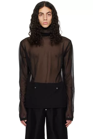 John Lawrence Sullivan Men Turtleneck Sweaters - Sheer Turtleneck