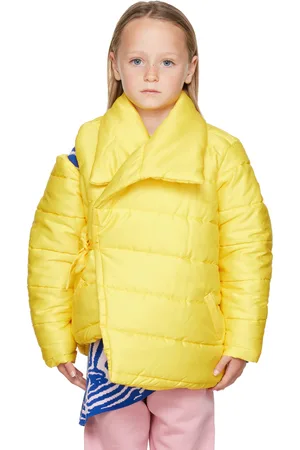 Moschino Kids Teddy Bear padded jacket - Yellow