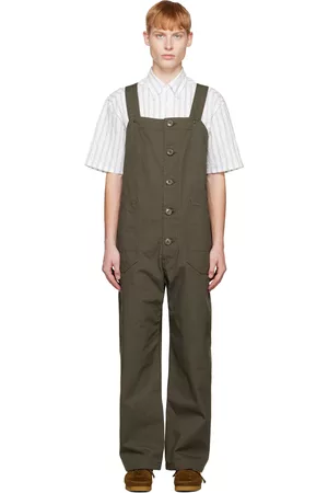 ENGINEERED GARMENTS Men Dungarees - Khaki Adjustable Overalls
