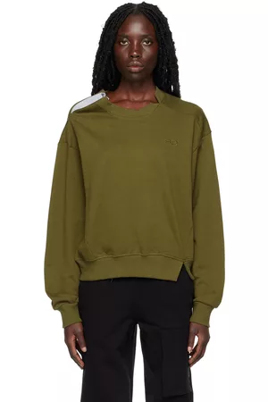 Spencer Badu Women Sweaters - Khaki Side Zip Sweater