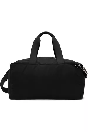 Bottega Veneta Men Luggage - Black Logo Duffle Bag