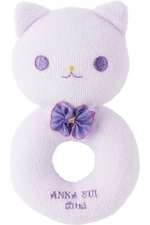 Anna Sui Rings - SSENSE Exclusive Baby Purple Cat Ring Rattle