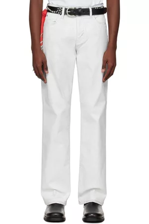 Guess Men Stretch Jeans - White Painted Jeans