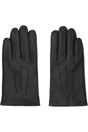 HUGO BOSS Men Gloves - Black Lambskin Gloves