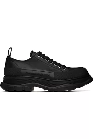 Alexander McQueen Men Sneakers - Black Tread Slick Sneakers