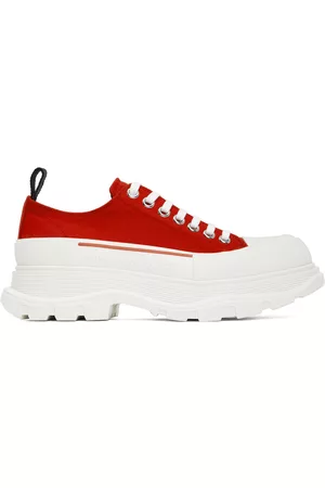Alexander McQueen Men Sneakers - Red Tread Slick Sneakers