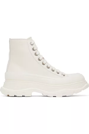 Alexander McQueen Women Sneakers - Off-White Tread Slick Sneakers