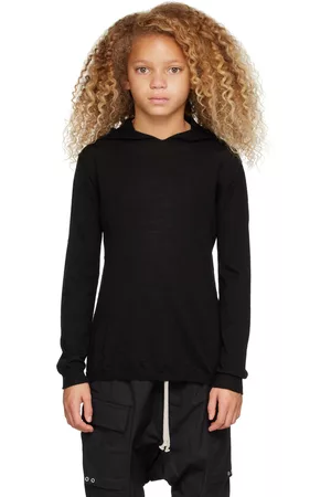 Rick Owens Kids Black Wool Hoodie