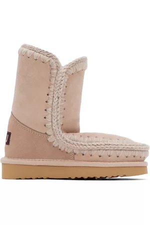 Mou Kids Pink Suede Boots