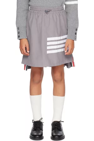 Thom Browne Kids Gray 4-Bar Skirt