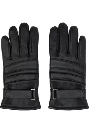 HUGO BOSS Black Leather Gloves