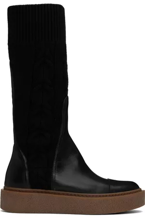 Max Mara Women Boots - Black Braidy Boots