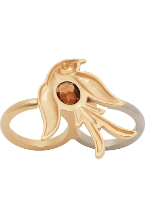 Maison Margiela Gold & Silver Bird Double Ring