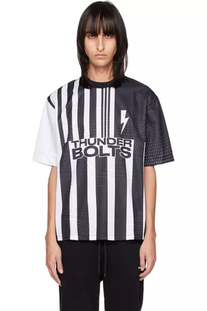 Neil Barrett Men T-Shirts - Black & White Soccer T-Shirt