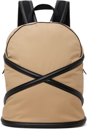 Alexander McQueen Men Rucksacks - Beige Harness Backpack