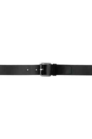 032c Men Belts - Double Buckle Leather Belt