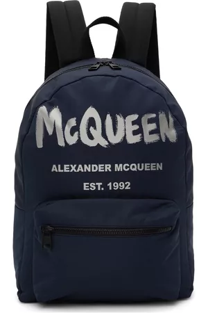 Alexander McQueen Men Rucksacks - Navy & Grey Metropolitan Backpack