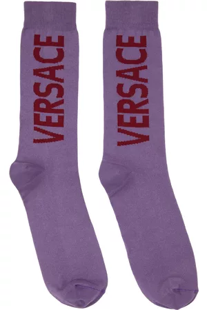 VERSACE Men Socks - Purple Logo Socks