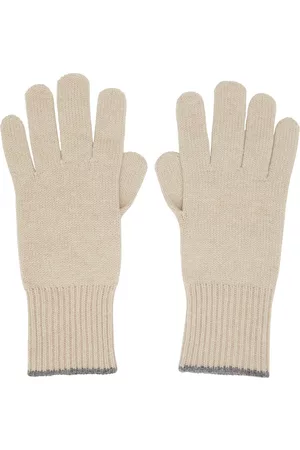 Brunello Cucinelli Men Gloves - Beige Cashmere Gloves