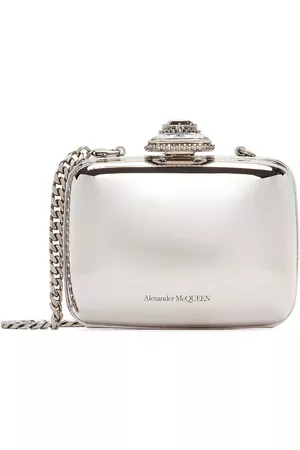 Alexander McQueen Women Clutches - Silver Mini Clutch