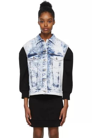 Stella McCartney Women Gilets - Blue Washed Denim Gilet