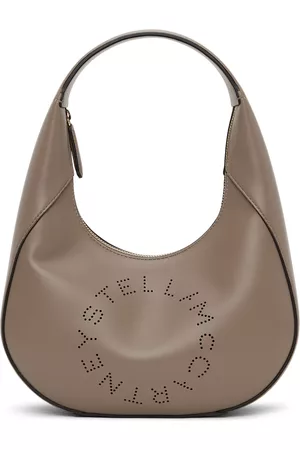 Stella McCartney Women Shoulder Bags - Brown Small Logo Shoulder Bag