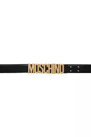 Moschino Women Belts - Black Classic Logo Belt