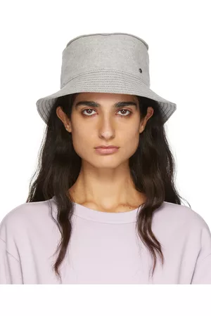 Le Mont St Michel Women Hats - Grey Wool Jason Bucket Hat