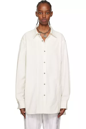 Acne Studios Women Denim Shirts - SSENSE Exclusive White Denim Shirt