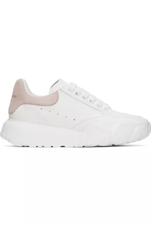 Alexander McQueen White & Pink Court Sneakers