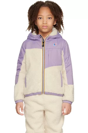 K-Way Fleece Jackets - Kids Purple & Off-White 3.0 Neige Orsetto Jacket