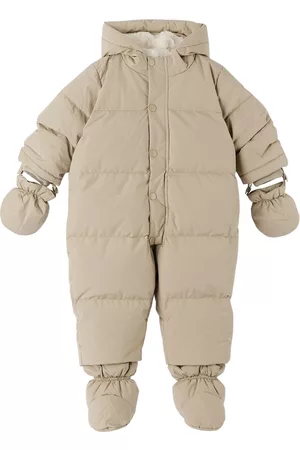 BONPOINT Ski Suits - Baby Beige Tagonfly Down Snowsuit