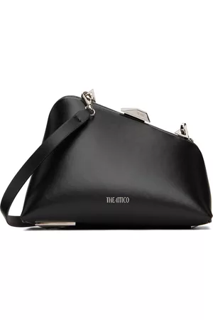 Attico Small 6pm Leather Shoulder Bag In Black