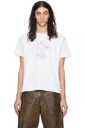 Guess Men T-Shirts - White Circle T-Shirt