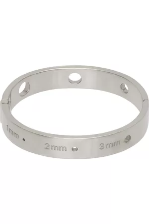 Maison Margiela Silver Circle Hole Cuff Bracelet