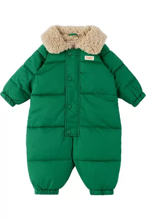 Tiny Cottons Ski Suits - Baby Green Solid Snowsuit