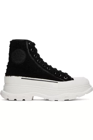 Alexander McQueen Black Shearling Sneakers