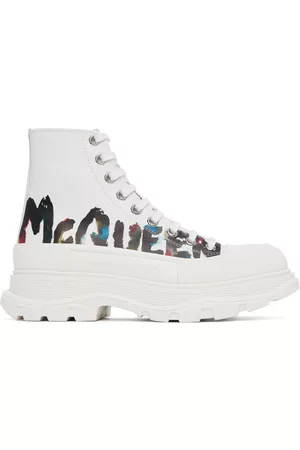 Alexander McQueen White Printed Sneakers